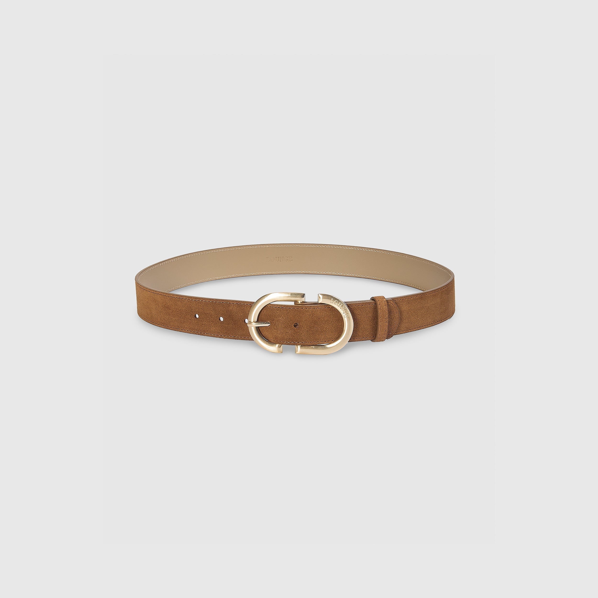 Lounge Underwear Curved Buckle Belt - Tan