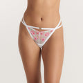 Lounge Underwear Ditsy Embroidered G-string - White