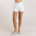 Lounge Underwear Embroidered Denim Shorts - White