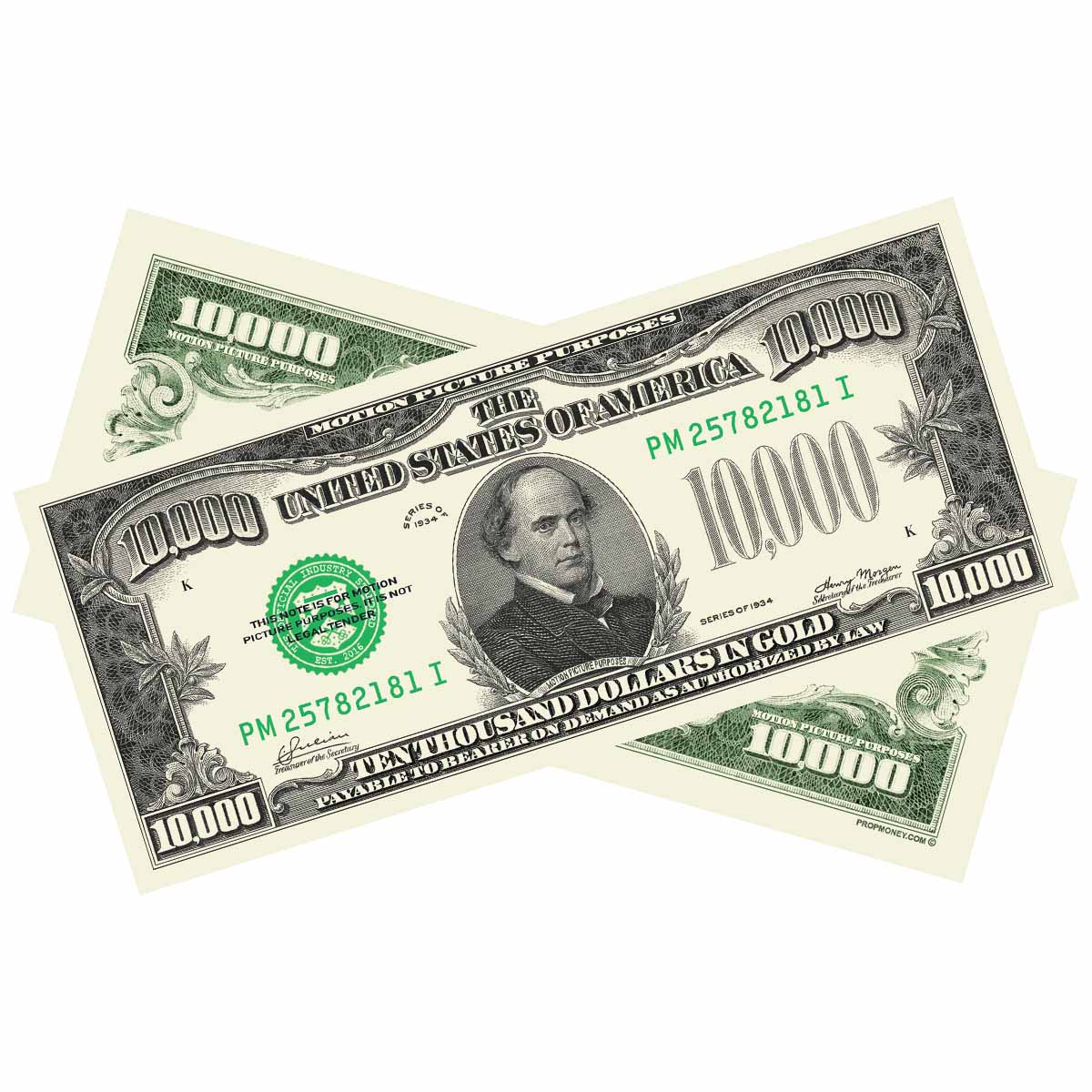 $10,000 Vintage Series Bills By Prop Money Inc.