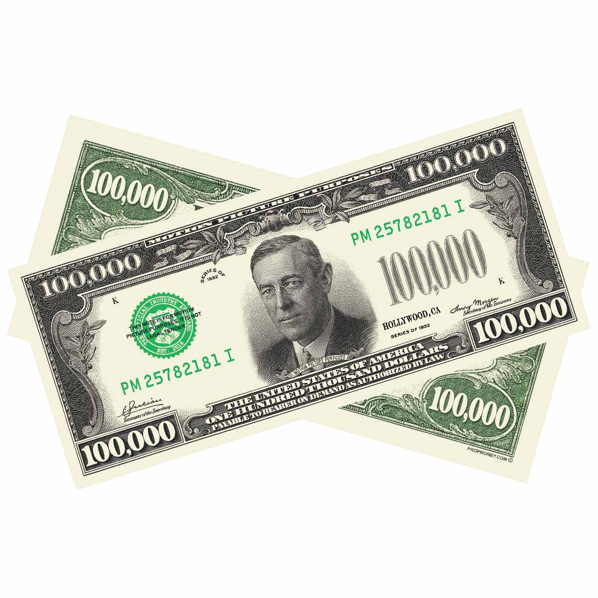 $100,000 Vintage Series Bills By Prop Money Inc.