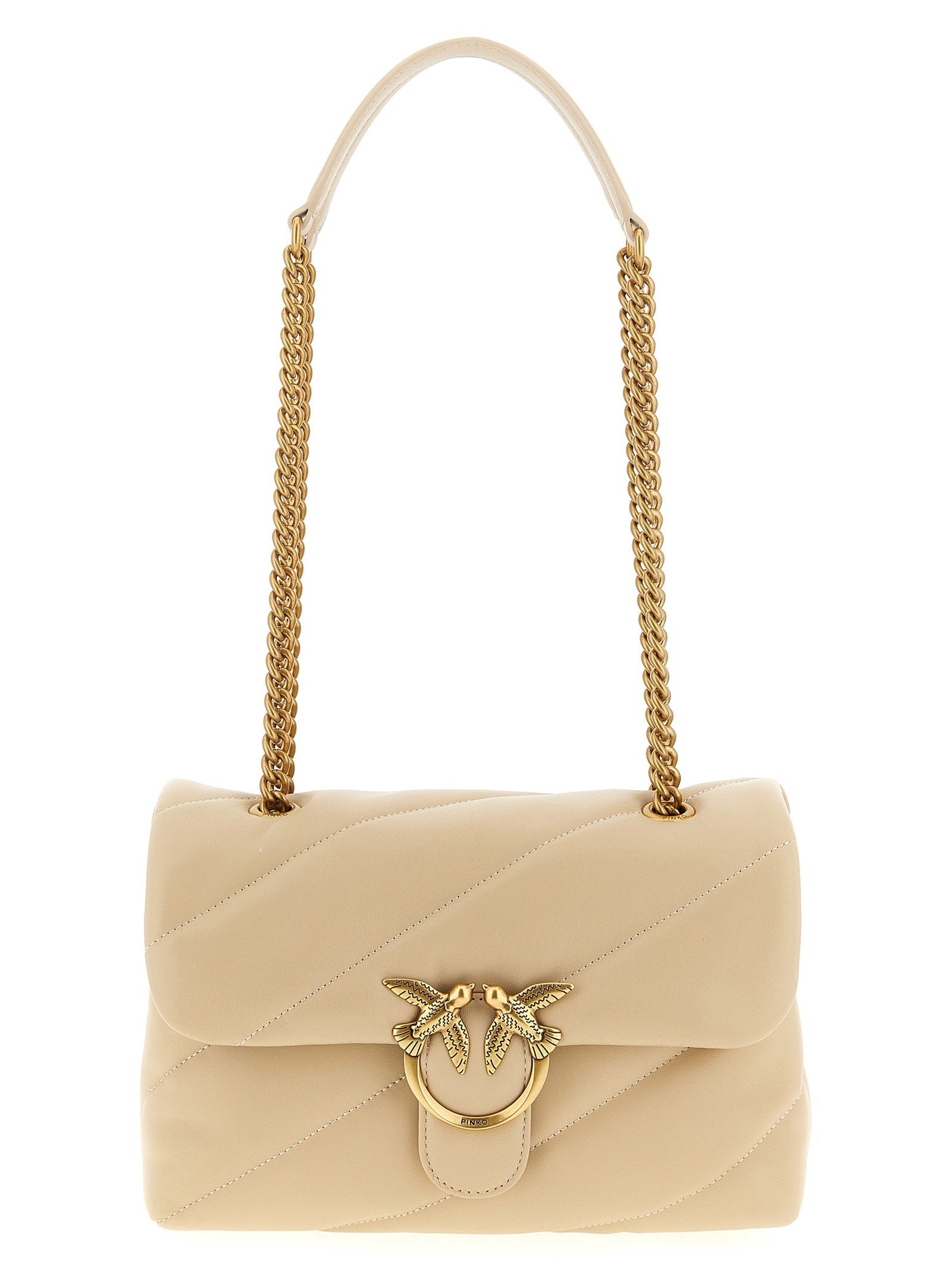 Pinko Love Puff Shoulder Bag — Beige