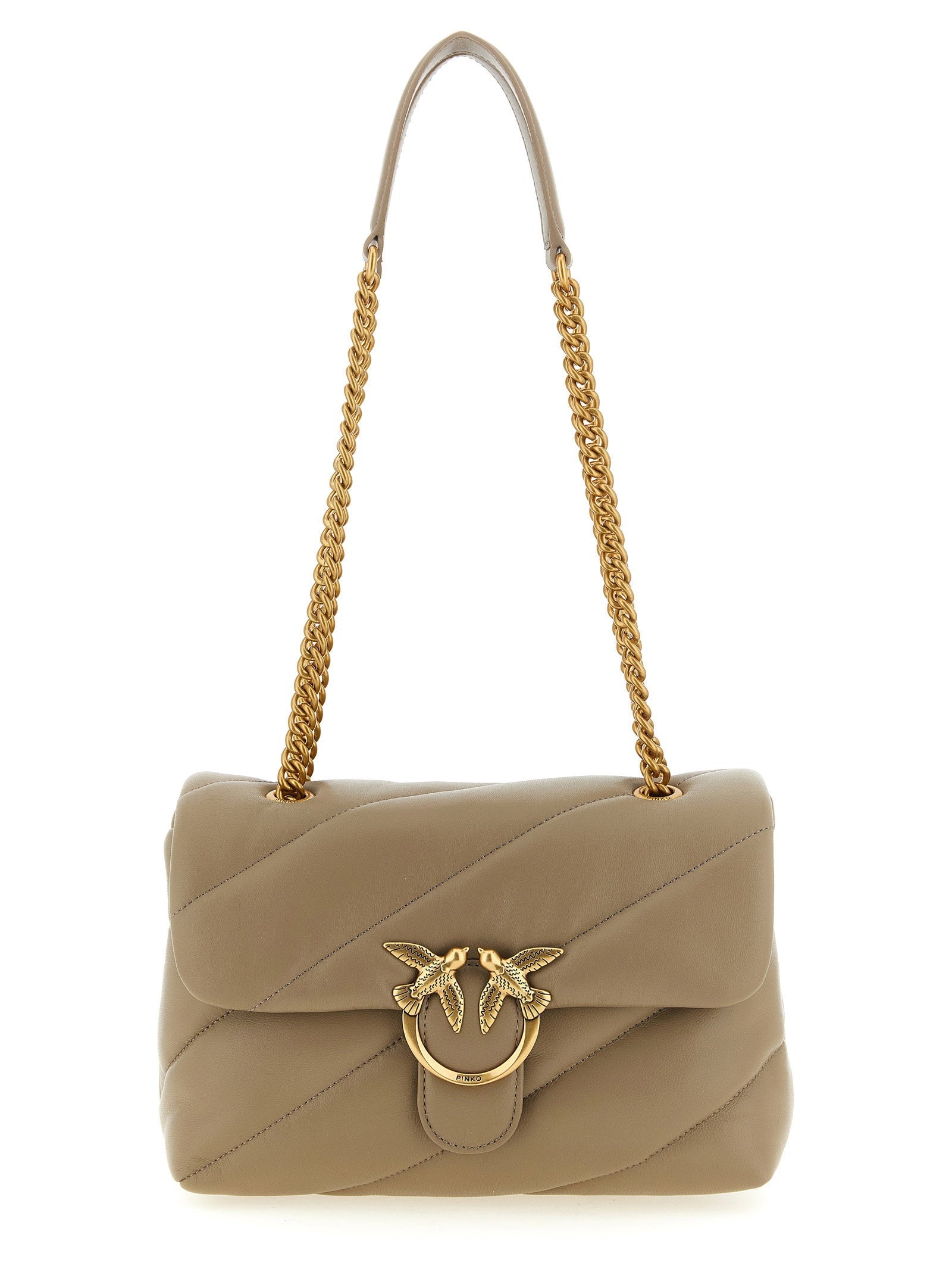 Pinko Love Shoulder Bag — Beige