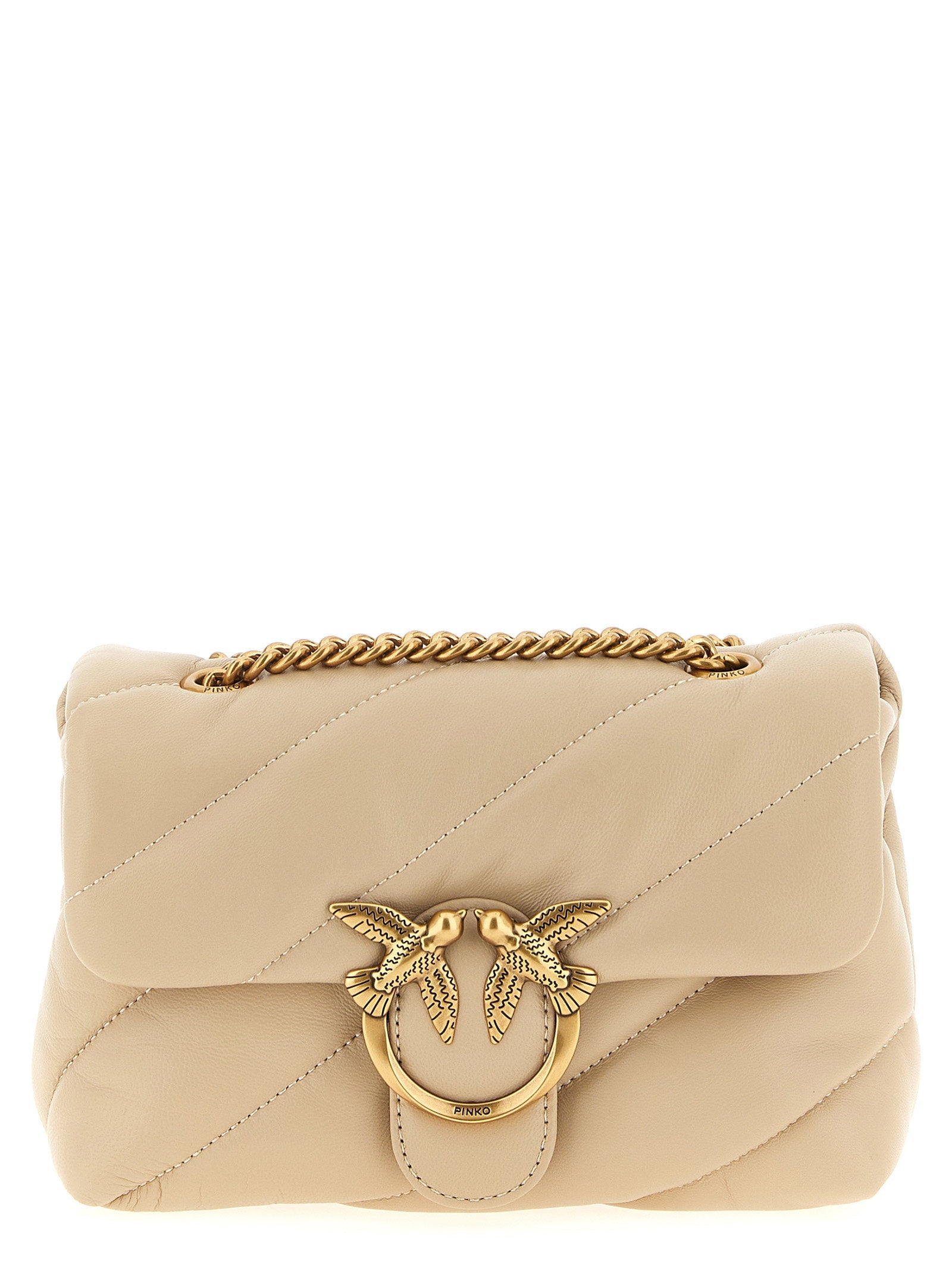 Pinko Crossbody Bag — Cream