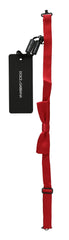 Men's Red Silk Slim Adjustable Neck Papillon Bow Tie