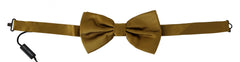 Yellow Mustard Silk Butterfly Papillon Men Bow Tie