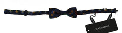 Blue Flags Silk Adjustable Neck Papillon Men Bow Tie