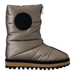 Men's Silver Polyester Ankle Boots