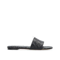 Women's Black Lamb Leather Mules