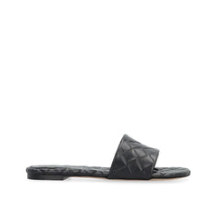 Women's Black Lamb Leather Mules
