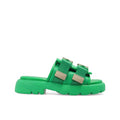 Women's Bicolor Nylon Slides Shoe