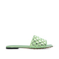 Women's Bicolor Calfskin Flat Sandals