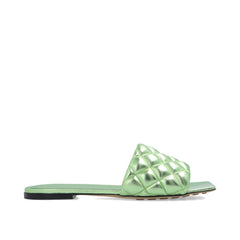 Women's Bicolor Calfskin Flat Sandals