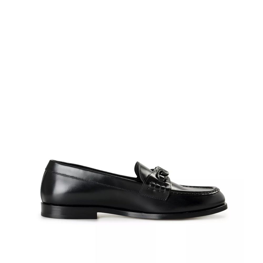 Valentino Garavani Signature V Logo Loafer — Black