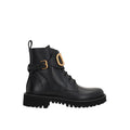 Women's Black Calfskin Lace-Up Boots