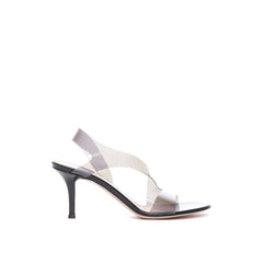 Women's Transparent Rubber Heel Sandal Black