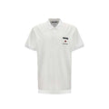 Men's White Cotton Polo Shirt