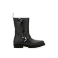 Women's Black Polyester Ankle Boots