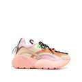 Women's Orange Polyethylene Chunky Sneakers