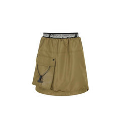 Women's Bicolor Polyester Mini Skirt