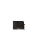 Men's Crackled Calfskin Card Case Black Calf Leather Cases