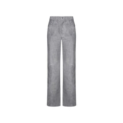 Men's Gray Leather Pants