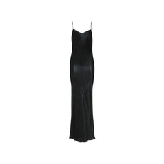 Women's Black Acetate Casual Dress