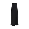 Women's Black Silk Long Skirt