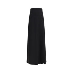 Women's Black Silk Long Skirt