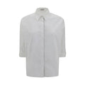 Women's White Cotton Dress Shirt