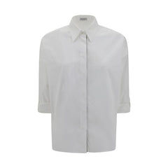 Women's White Cotton Dress Shirt