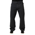 Men's Straight Fit Denim Jeans Black Cotton Elastane