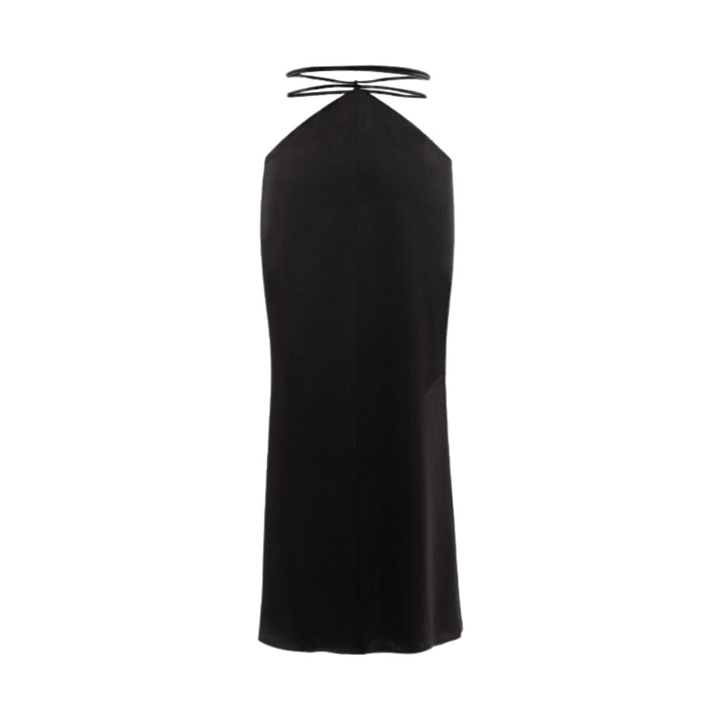 Black Maxi Skirt With Ties