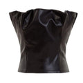 Vegan Leather Draped Top