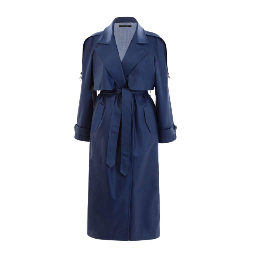 Vegan Leather Trench Coat