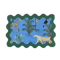100% Cotton Green Scallop Safari Placemat Set