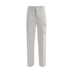 Men's Silver Cotton Cargo Pants