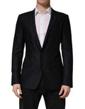 Women's Black Martini Single Breasted Jacket Blazer Virgin Wool Clothing