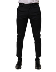 Men's Cotton Dress Trousers Navy Elastane