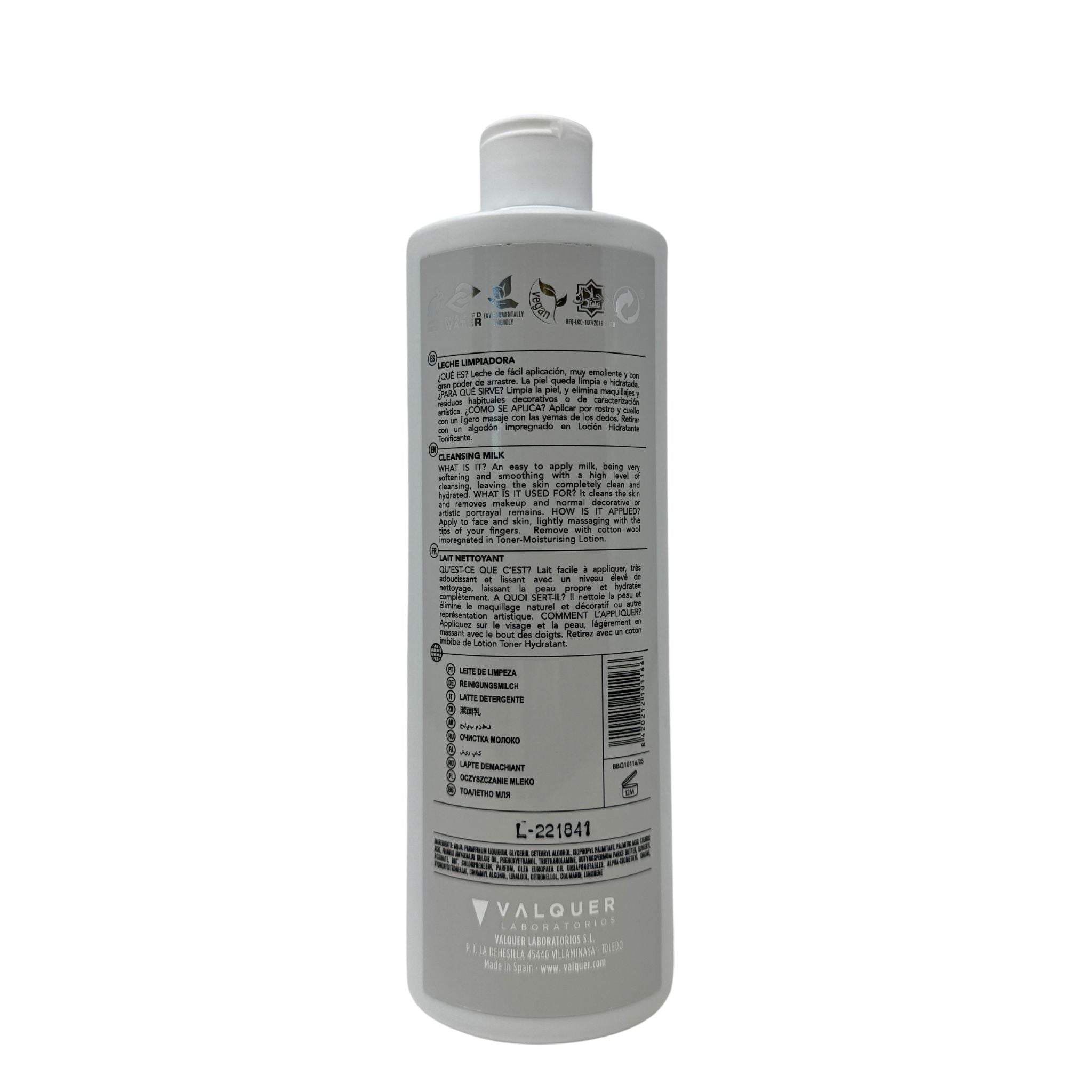 Leche Limpiadora Facial – Limpieza Profunda, Hidratación y Suavidad Natural - 500 ml