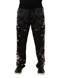 Men's Floral Print Chinos Black