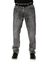Men's Cotton Denim Jeans Gray Elastane