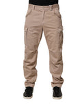 Men's Cotton Cargo Pants Beige