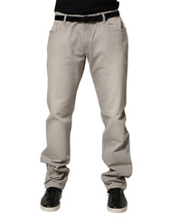 Men's Cotton Straight Denim Jeans Gray