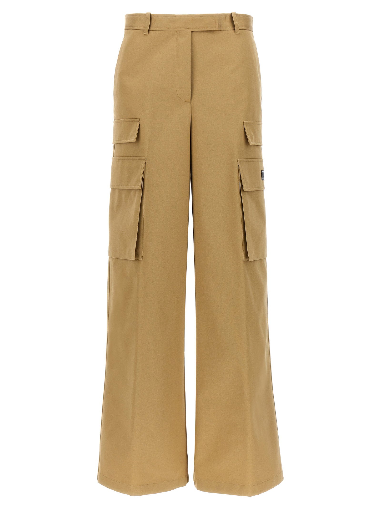 Versace Cotton Gabardine Cargo Pants — Khaki