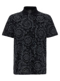 Versace Baroque Polo Shirt — Black