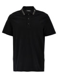 Versace Medusa Embroidery Polo Shirt — Black