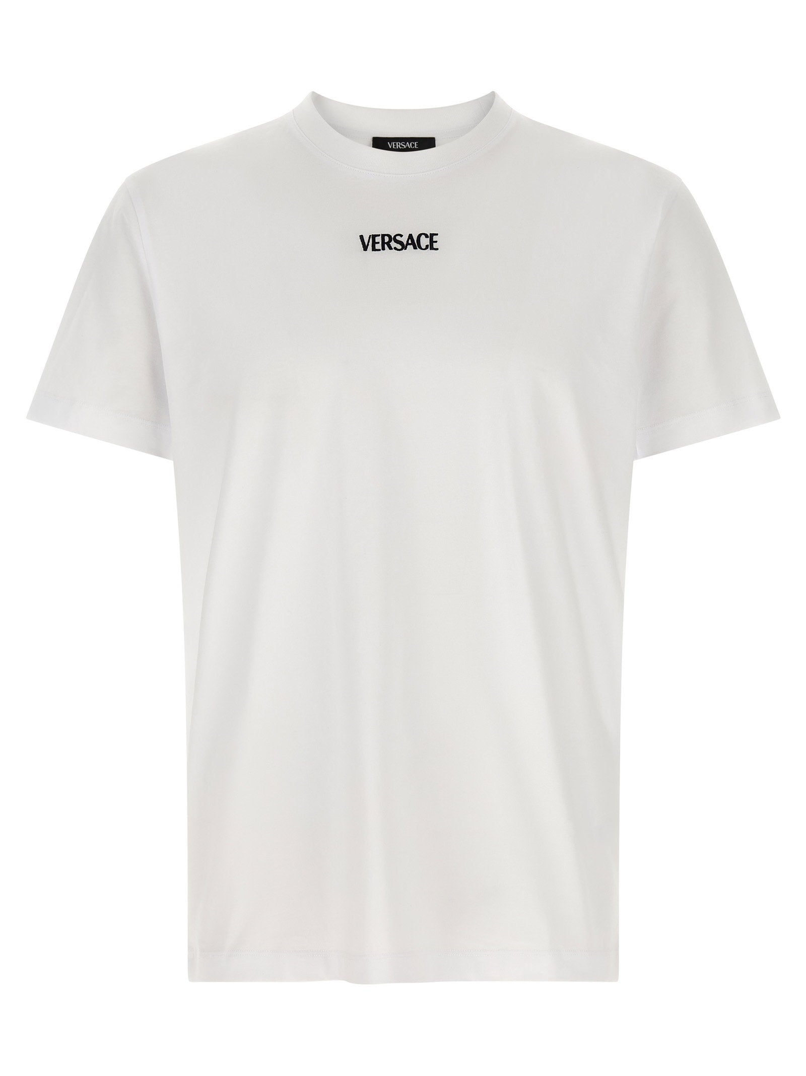 Camiseta Versace con logo bordado — Blanco