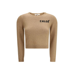 Women's Brown Wool Sweatshirt Clothing