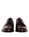 Black Lace Up Leather Dress Derby Men Shoes 100lf